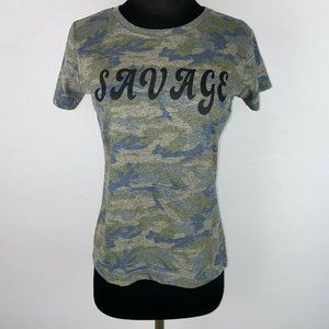 Live And Tell L-A-T Apparel Ladies S Camouflage Camo Savage Tee